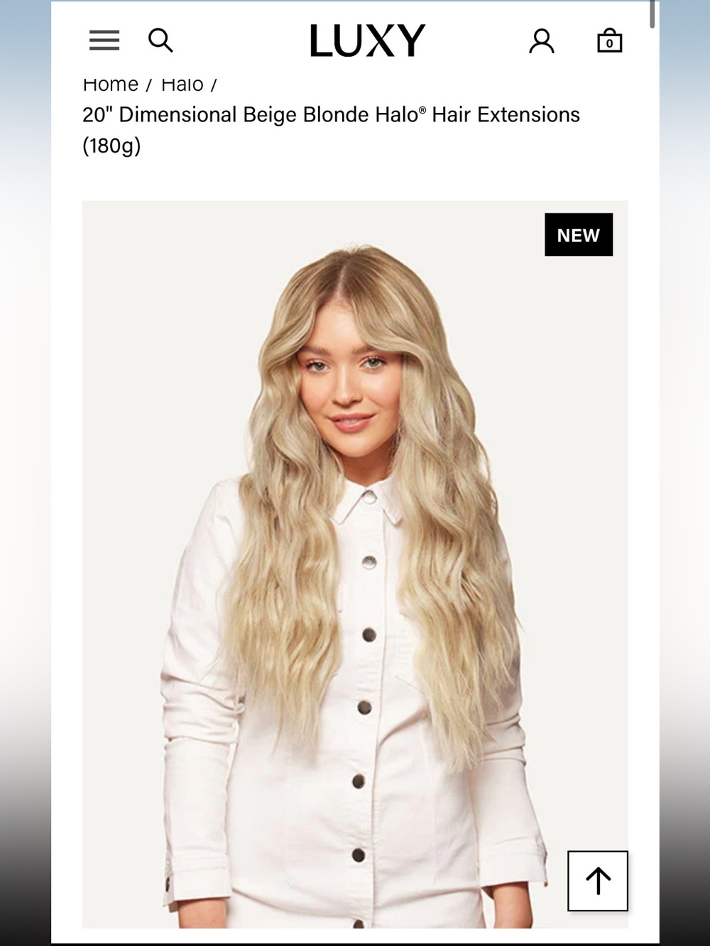 Luxy Hair 20” beige blonde halo extensions